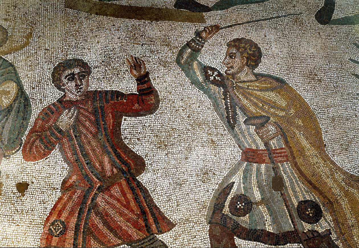 Roman Art: Detail of the mosaic 