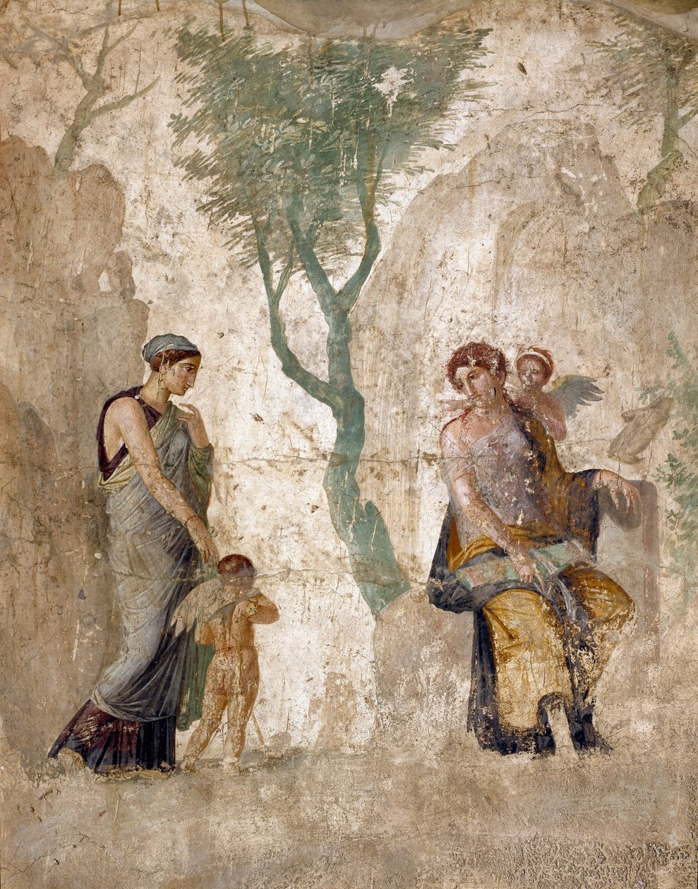 Roman Art: Eros Punished in the Presence of Aphrodite by Roman