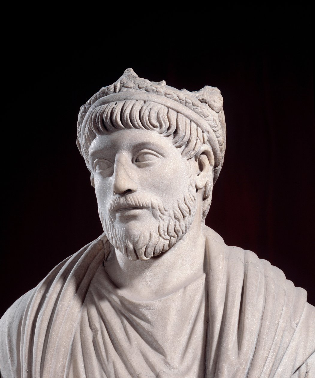 Roman Greco Art: Sculpture of the Roman Emperor Julian the Apostate by Roman
