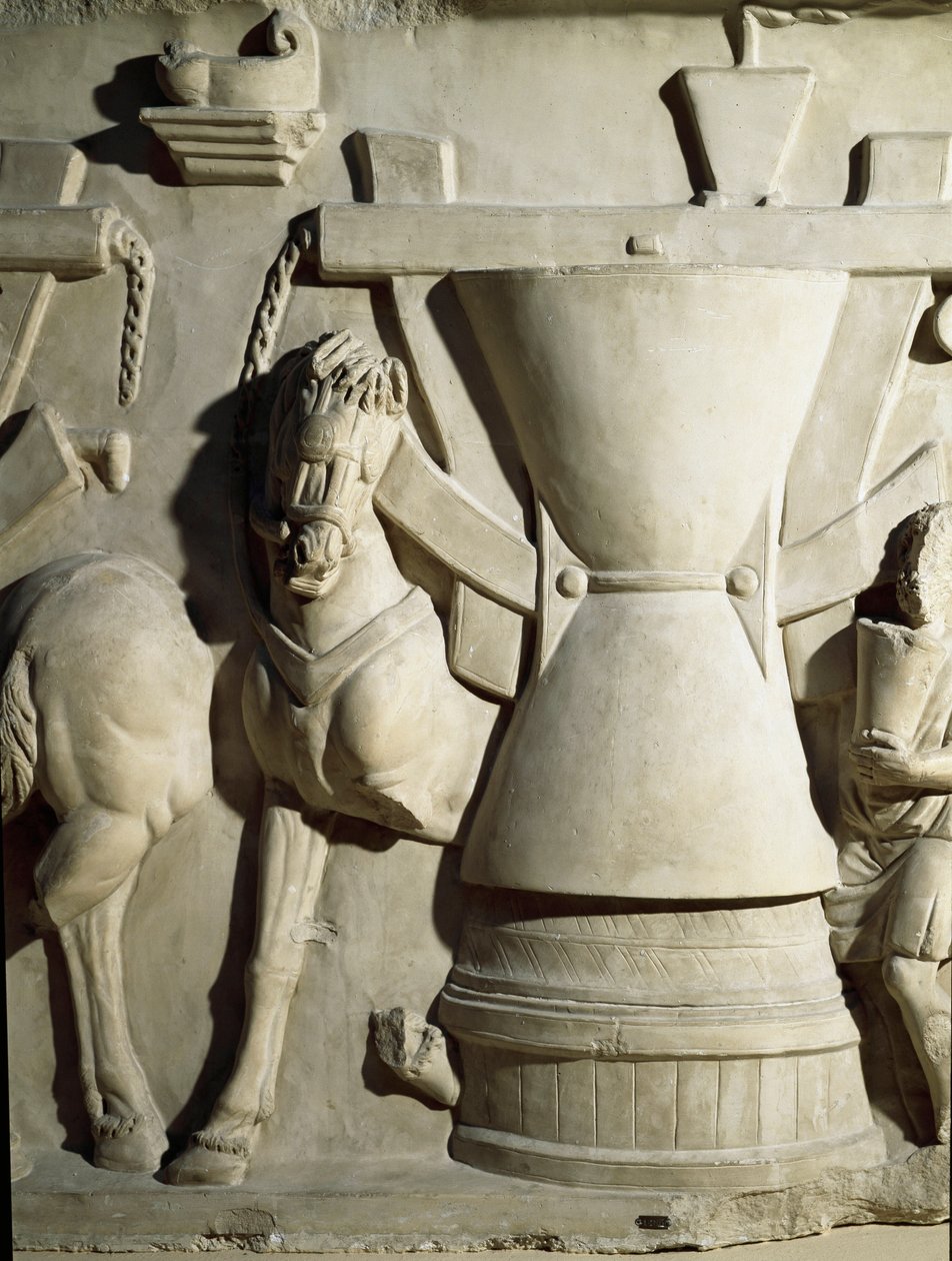 Roman Art: Low Relief Representing a Mill Wheel by Roman