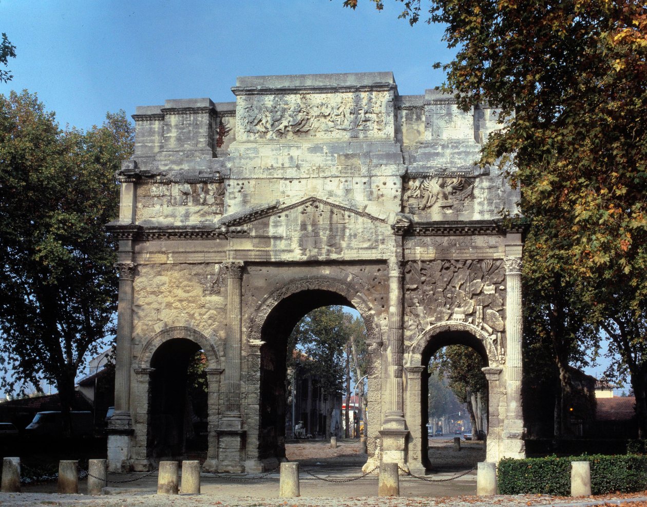 View of the Arc de Triomphe or Arc de Marius by Roman