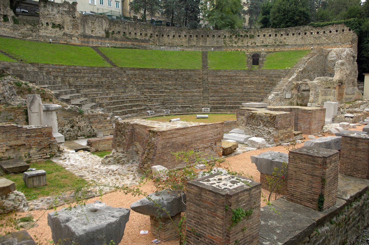 Roman Art: View of the Roman Theatre, Trieste Italy by Roman