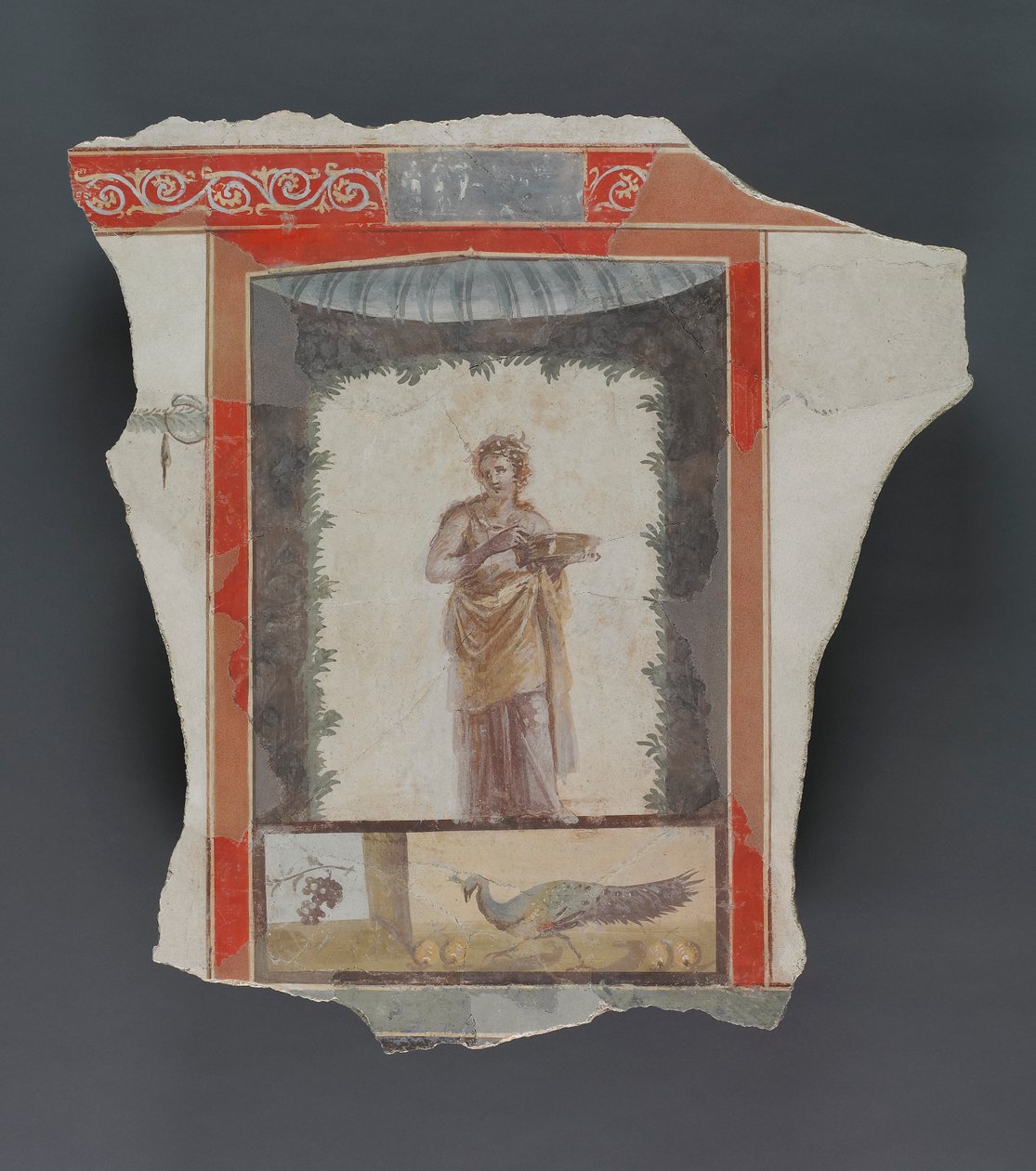 Roman fresco fragment by Roman