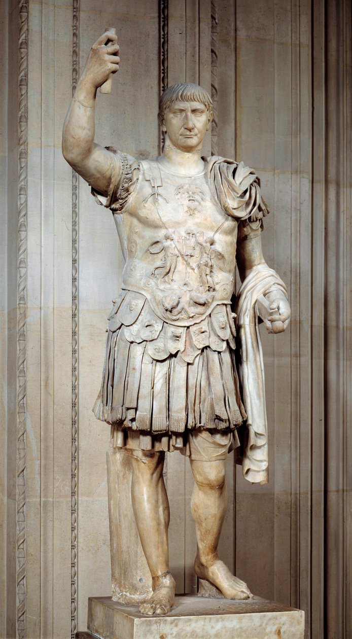 Statue of Roman Emperor Trajan by Roman: Buy fine art prints