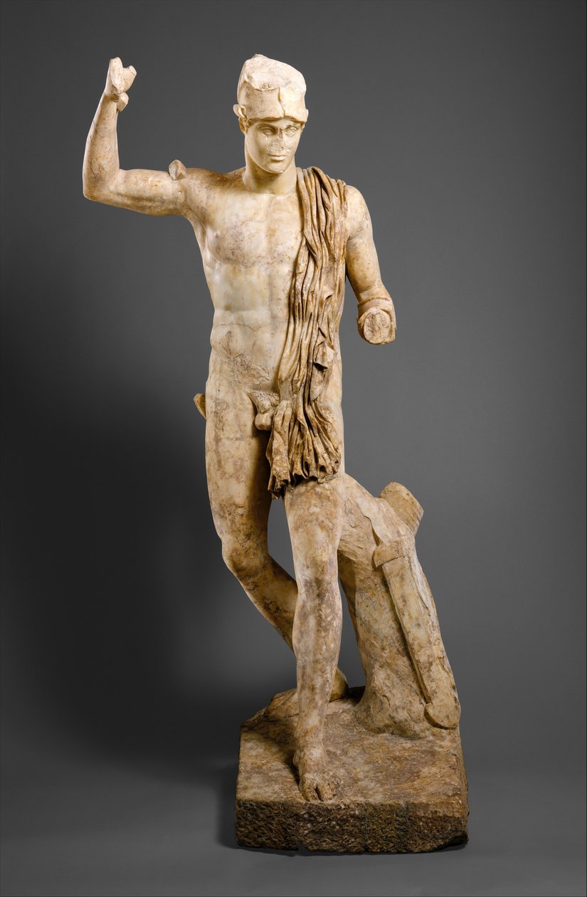 Statue of a Wounded Warrior, c.138-181 A.D. by Roman