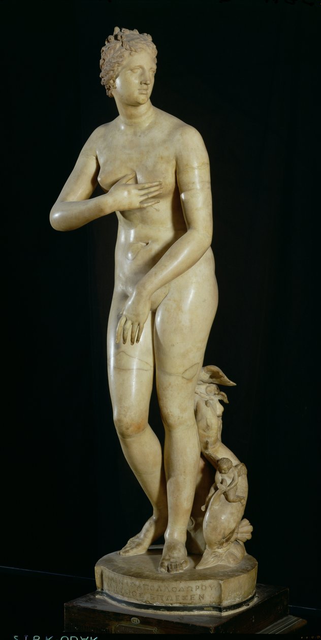 The Medici Venus, Copy of the Hellenistic Original by Praxiteles (c.370-330 BC) by Roman