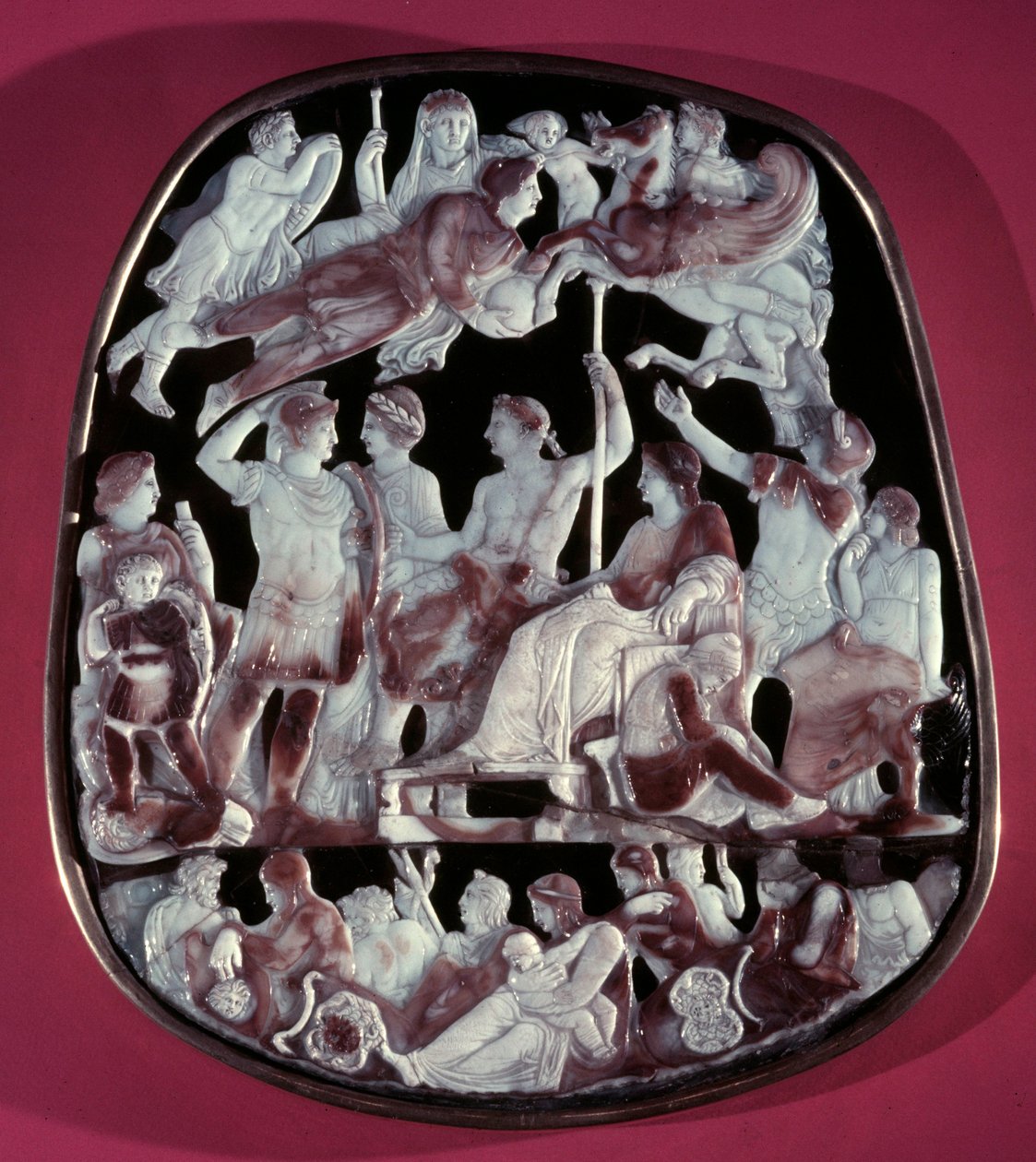 The Great Cameo of the Holy Chapel or Cameo of the Apotheosis of Augustus: 24 Figures Including Roman Emperor Augustus, Caesar Germanicus, Tiberius, Nero, Caligula, and Livia Drusilla Augusta by Roman