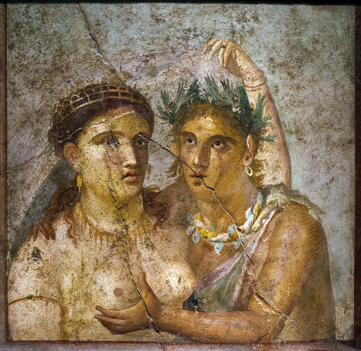 The Satyr and the Maenad - Pompei - Casa di Cecilio Giocondo - Cabinetto Segreto by Roman