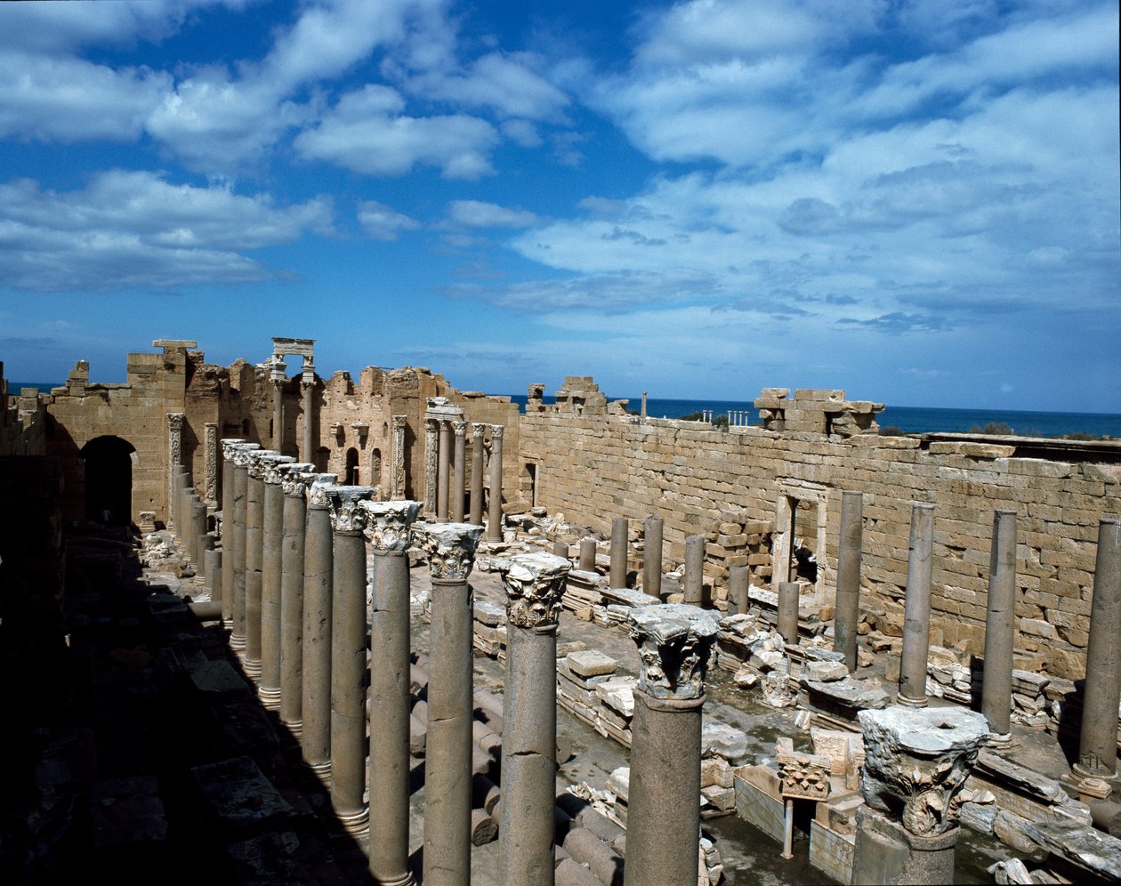 View of the Basilica, built as a court of justice, 3rd century by Roman