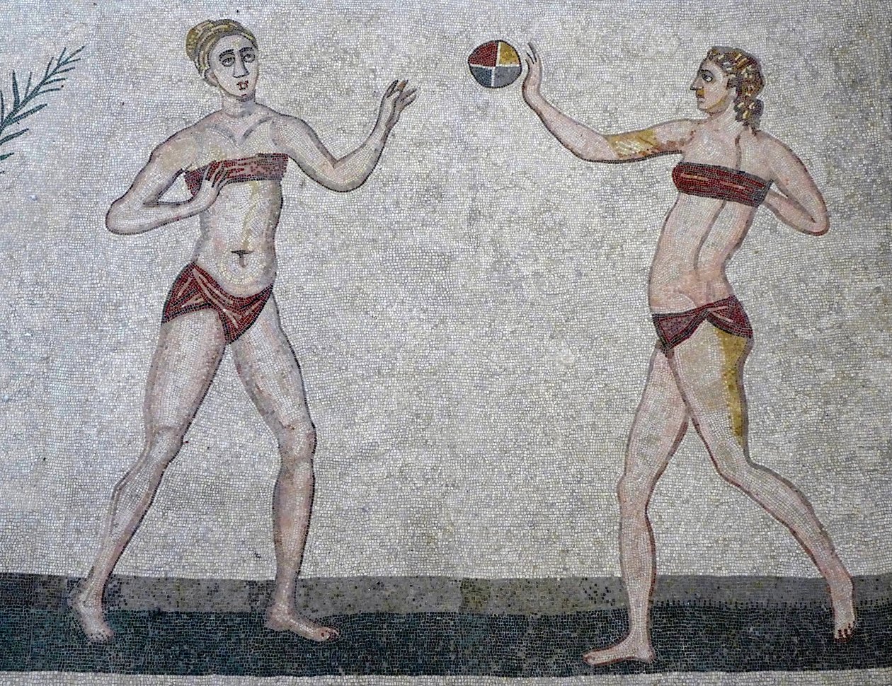 Young Women in Bikini, Villa Romana del Casale, Sicily by Roman