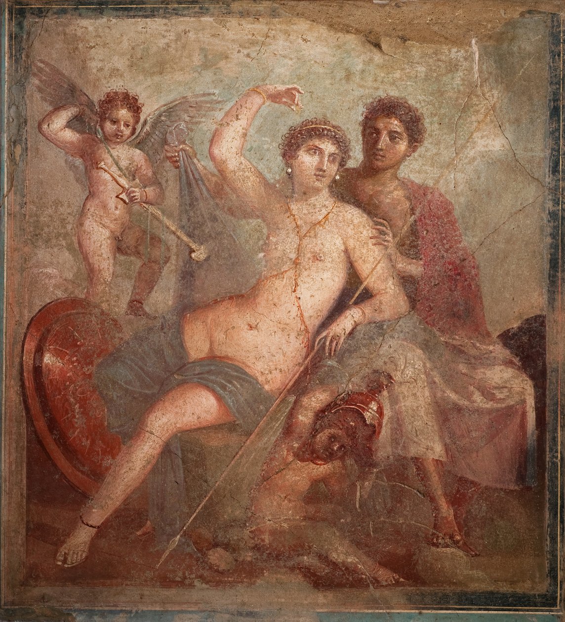 Mars and Venus by Roman Pompeian wall painting.