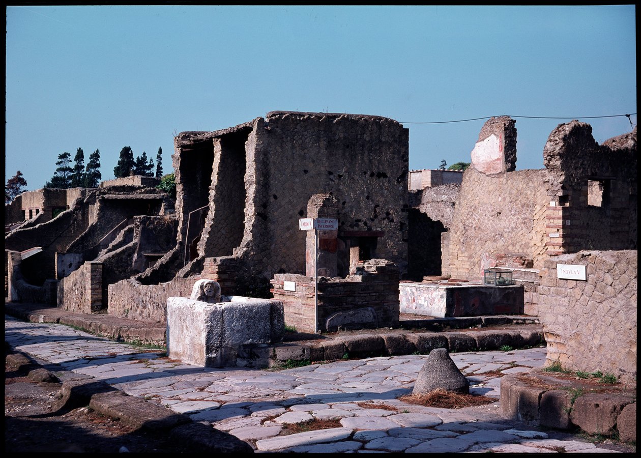 Crossroads between cardo V and lower decumanum, 5th century BC-1st century AD by Roman Roman