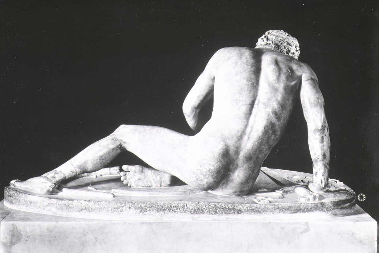 Dying Gaul, Copy of a Greek Original of c.230-220 BC by Epigonos (back view) by Roman Roman