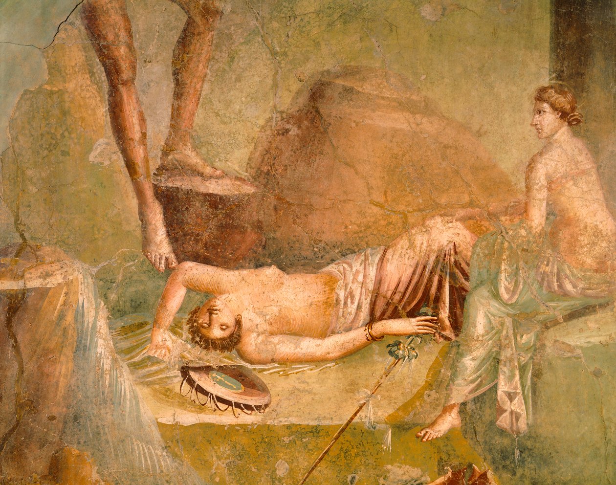 Fresco Depicting Maenad Sleeping, from House of Citharist, Pompei by Roman Roman