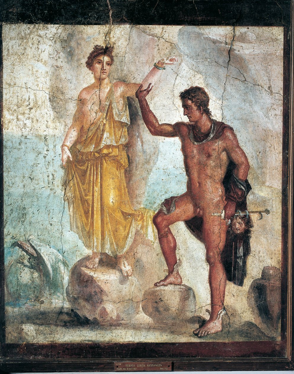 Fresco Depicting Perseus and Andromeda from Pompeii by Roman Roman
