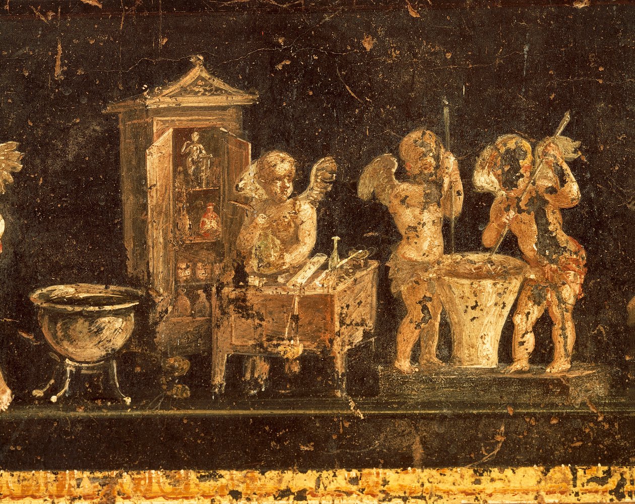 Fresco from House of Vetti, Pompeii, Campania, Roman Civilization by Roman Roman
