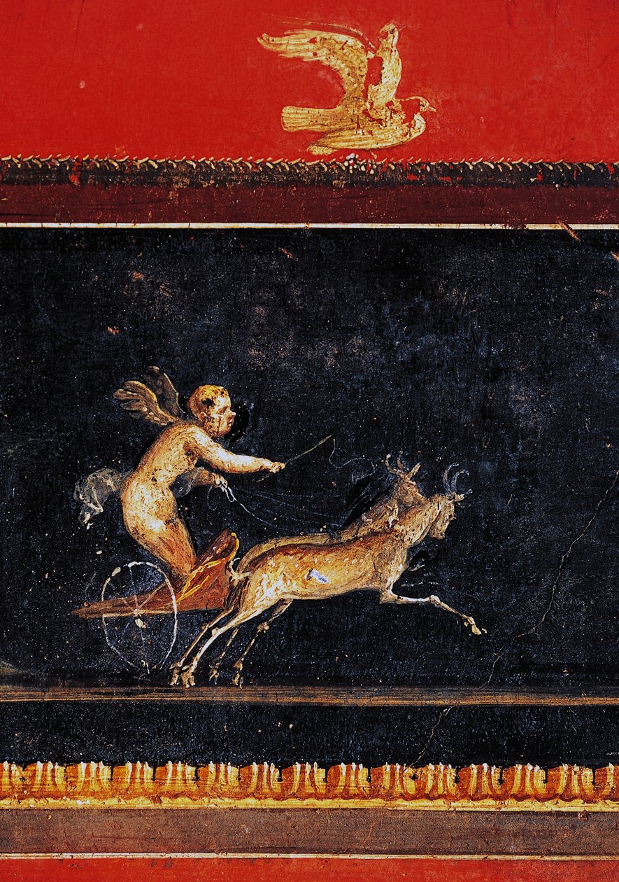 Frieze with Cupid, House of Vettii, Pompeii (UNESCO World Heritage List) by Roman Roman