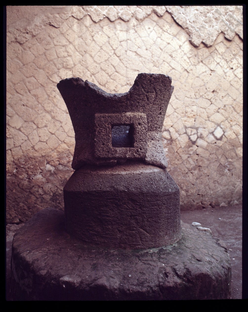 Grindstone of the Pistrinum (Bakery) by Roman Roman