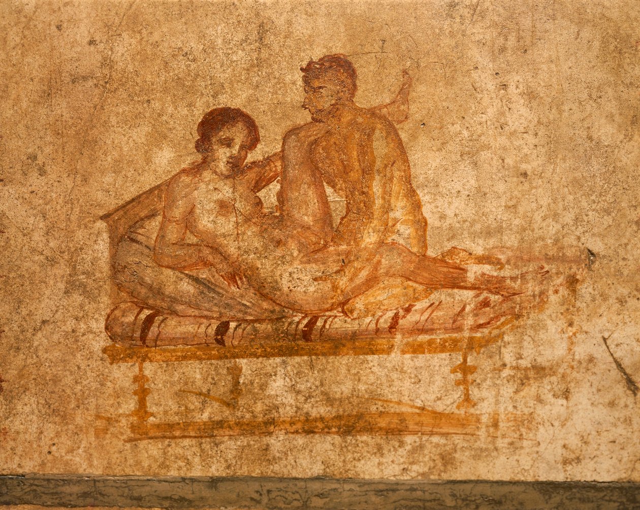 Erotic Fresco from House of Vettii, Pompei by Roman Roman