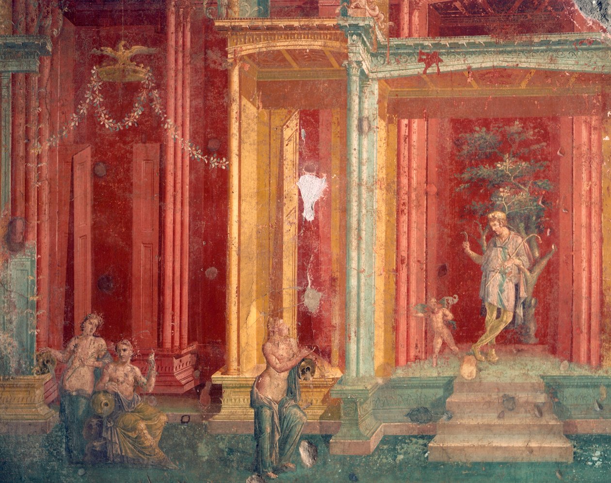 Fresco from House of Loreio Tiburtino, Pompeii by Roman Roman