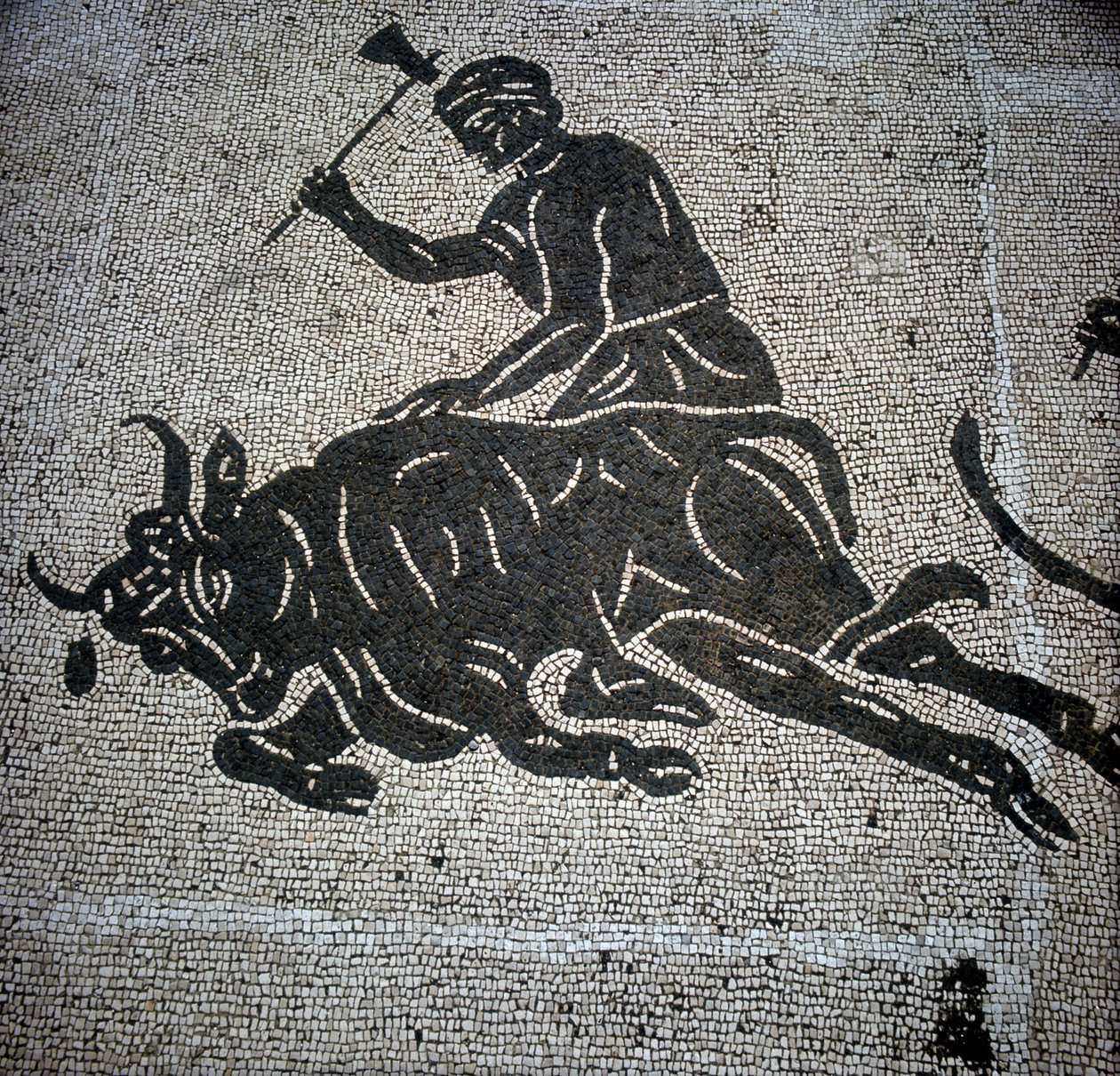Mosaic Depicting a Scene of a Bull
