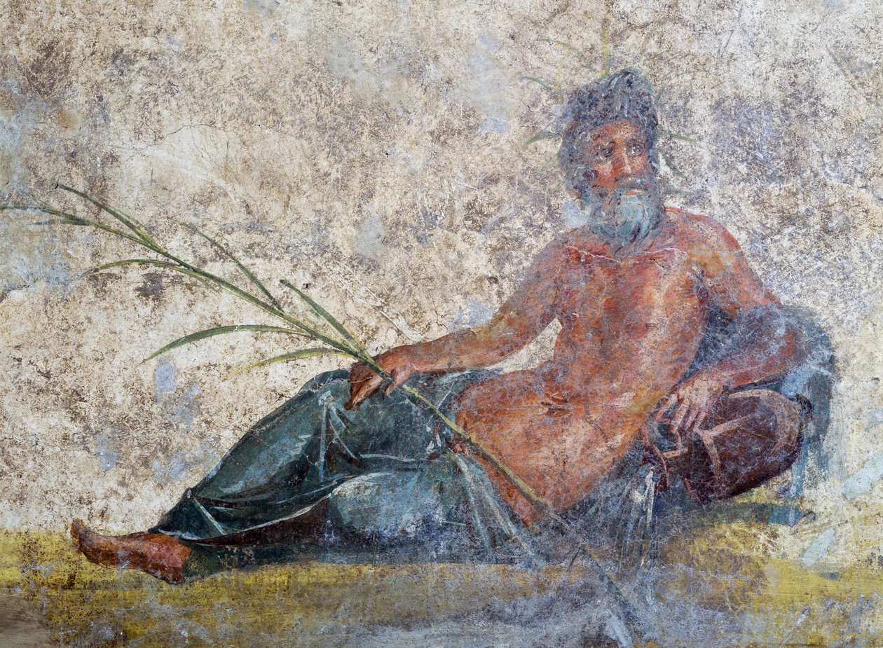 River God, Fresco from Pompei by Roman Roman