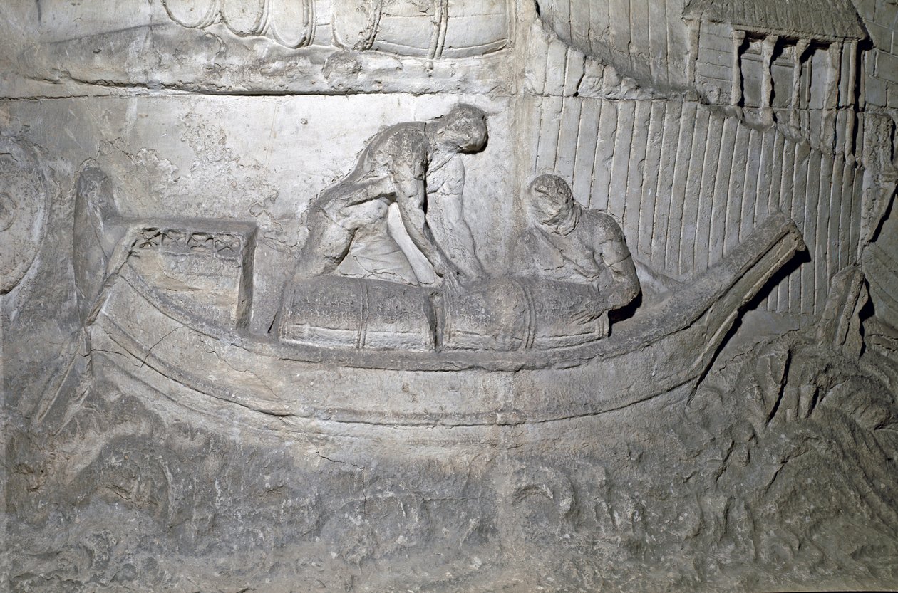 Boat Loads Provisions on the Danube During the First War in Dacia by Roman Roman