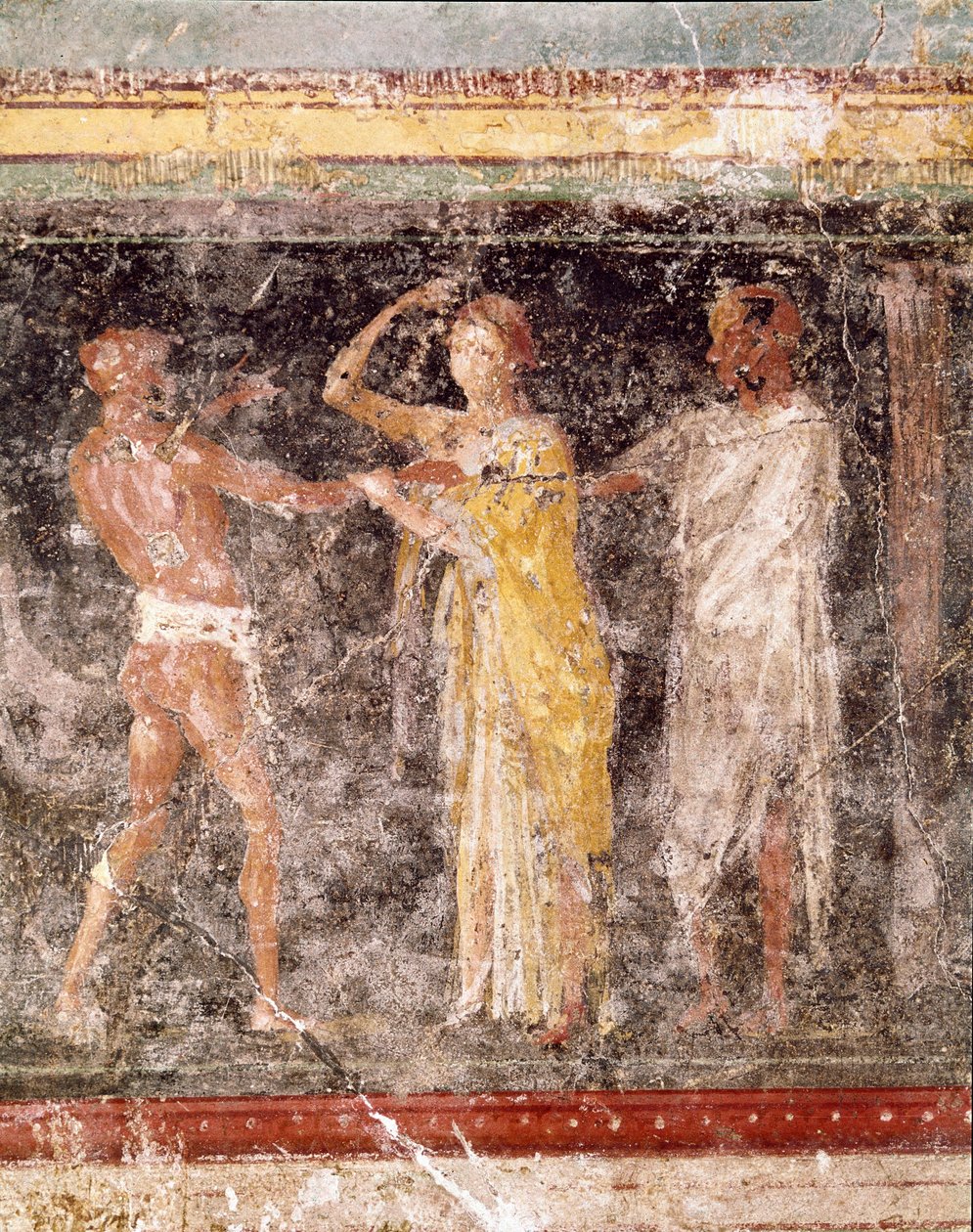 Fight Scene Between a Man and a Woman, from the Frieze of Room C, Villa Farnesina by Roman Roman