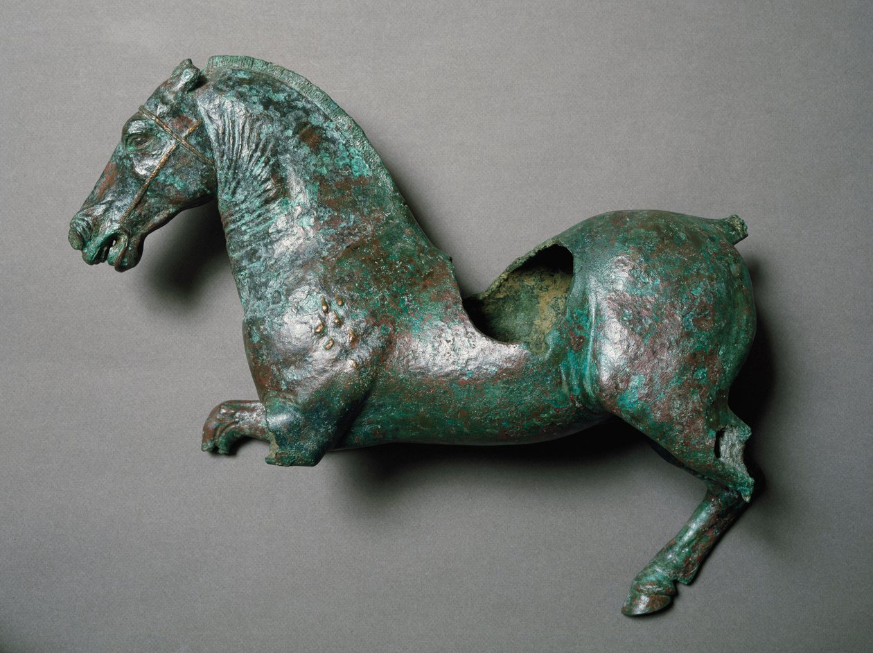 Roman art: horse galloping, Bronze sculpture from Cerro al Calvario by Roman Roman