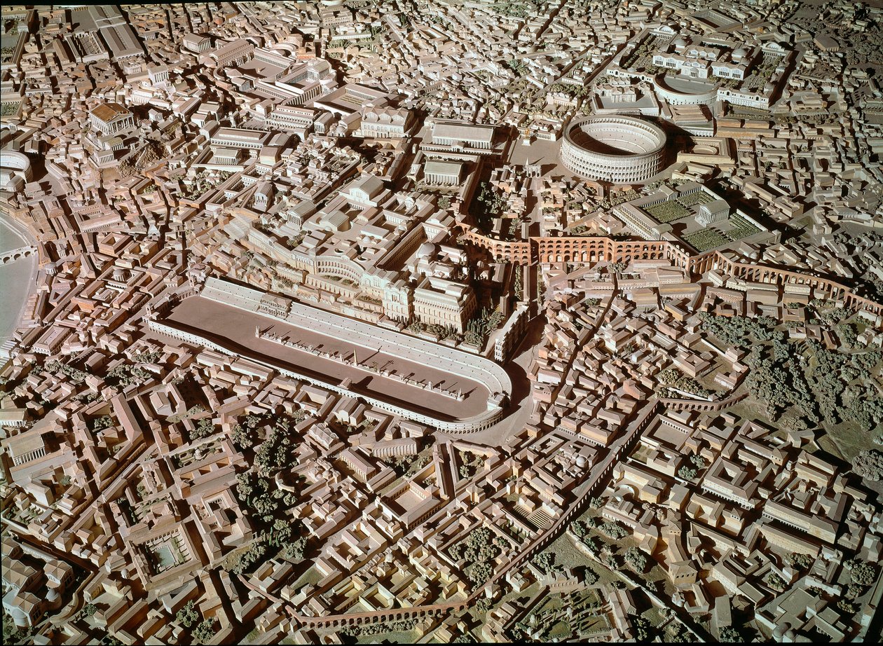 Model Depicting the City of Rome with Circus Maximus (detail) by Roman Roman