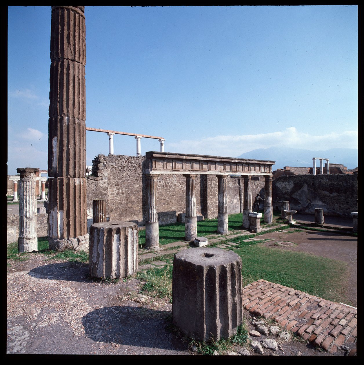 Roman art: view of the temple of Apollo on the archeological site of ...