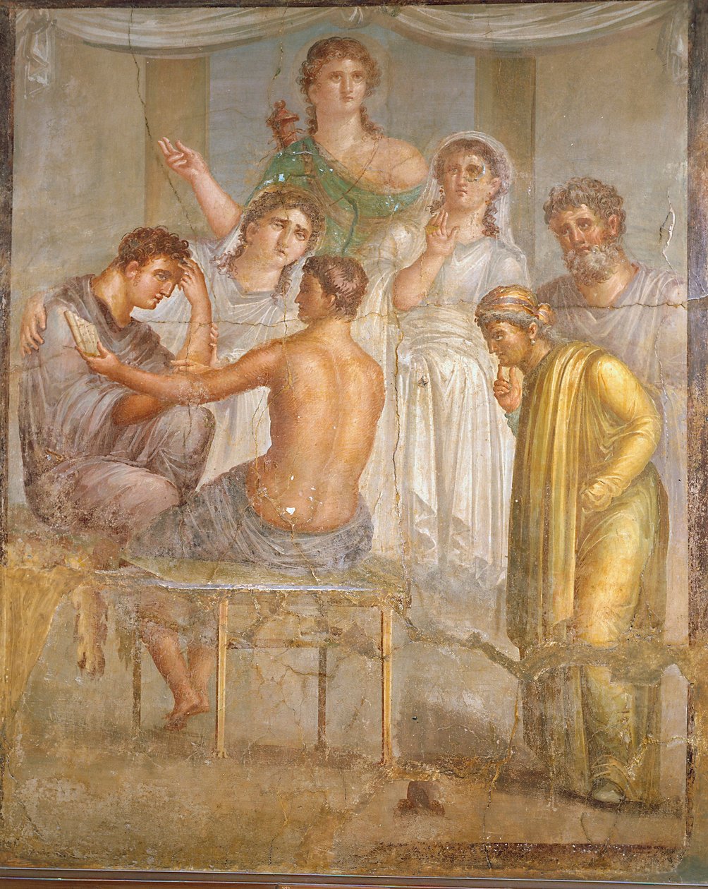 Admetus and Alcestis, Fresco from the Basilica of Ercolano by Roman Roman