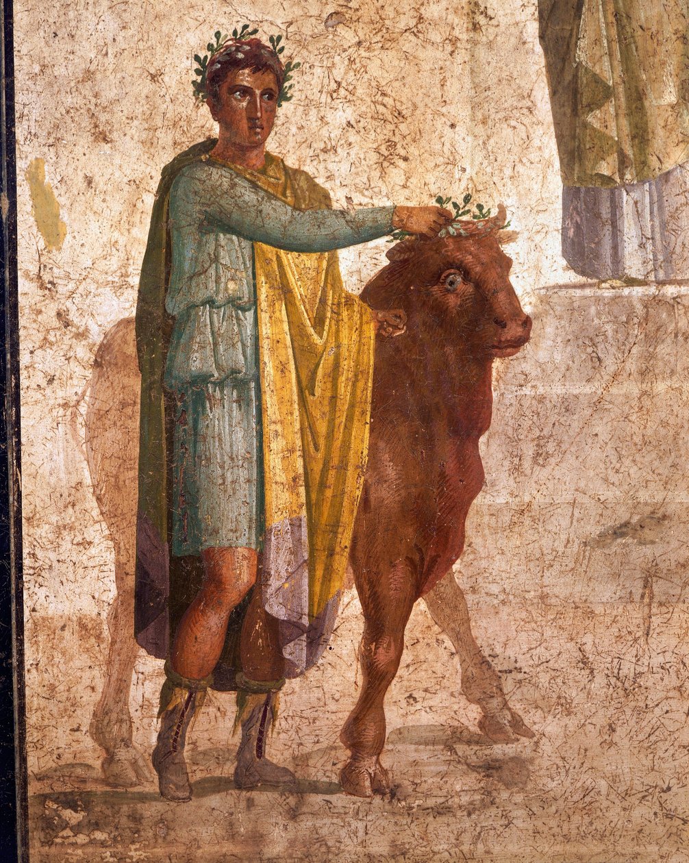 Fresco Portraying Jason and Pelias, from Pompeii by Roman Roman