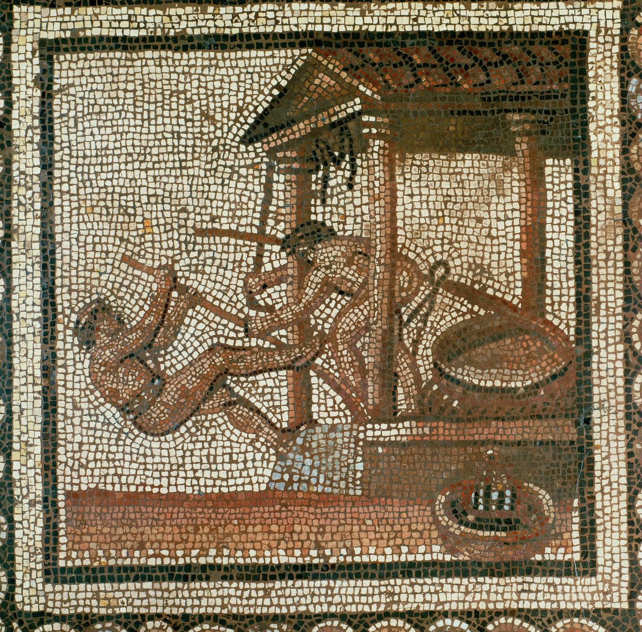 Two Men Pressing Oil by Roman Roman