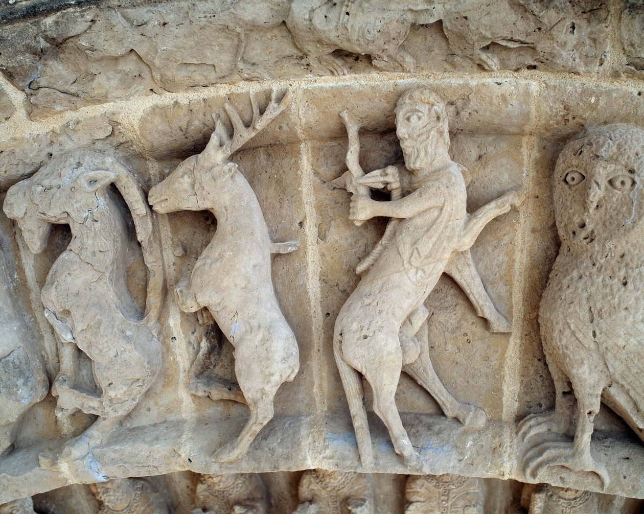 A Sagittarius (detail) by Romanesque
