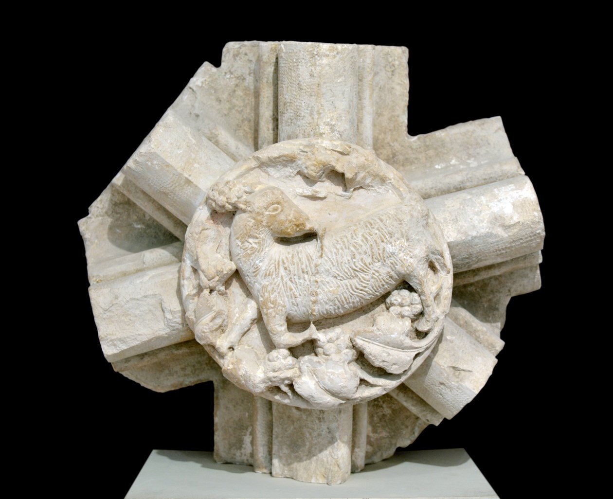 A Lamb, Vault of the Saint Laurent Chapel by Romanesque