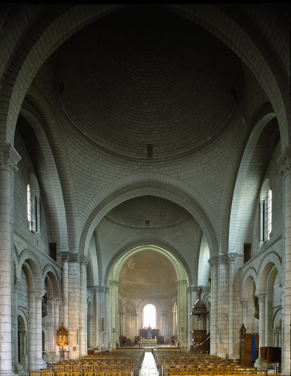 Internal View of the Cathedral Saint Pierre by Romanesque