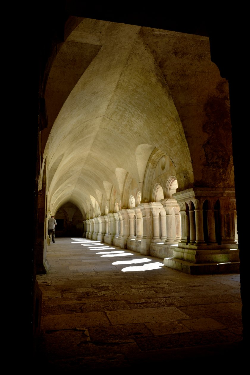 Romanesque Architecture: Gallery of the Cloister of the Cistercian Abbey of Fontenay by Romanesque