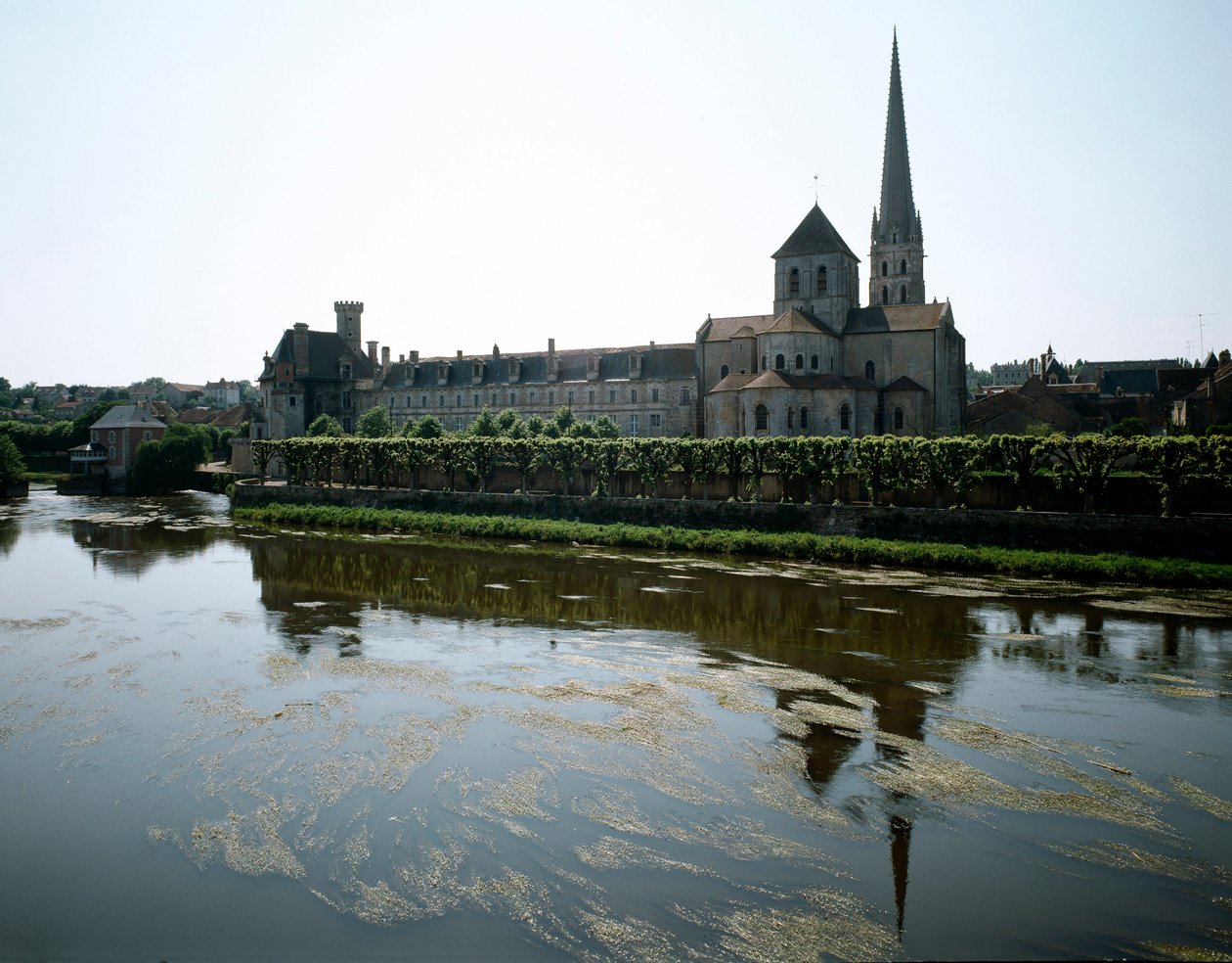 Romanesque art: view of the abbey of Saint-Savin-sur-Gartempe (Saint Savin sur Gartempe), founded in the 11th century. Saint Savin, Vienna by Romanesque