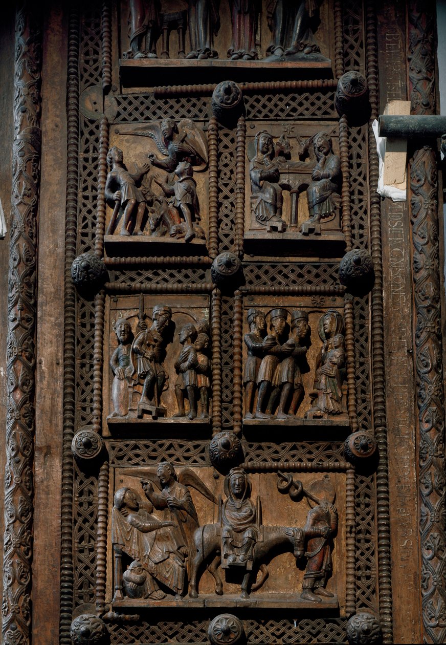 Wooden Door from the Church of St. Mary of the Capitol in Cologne by Romanesque