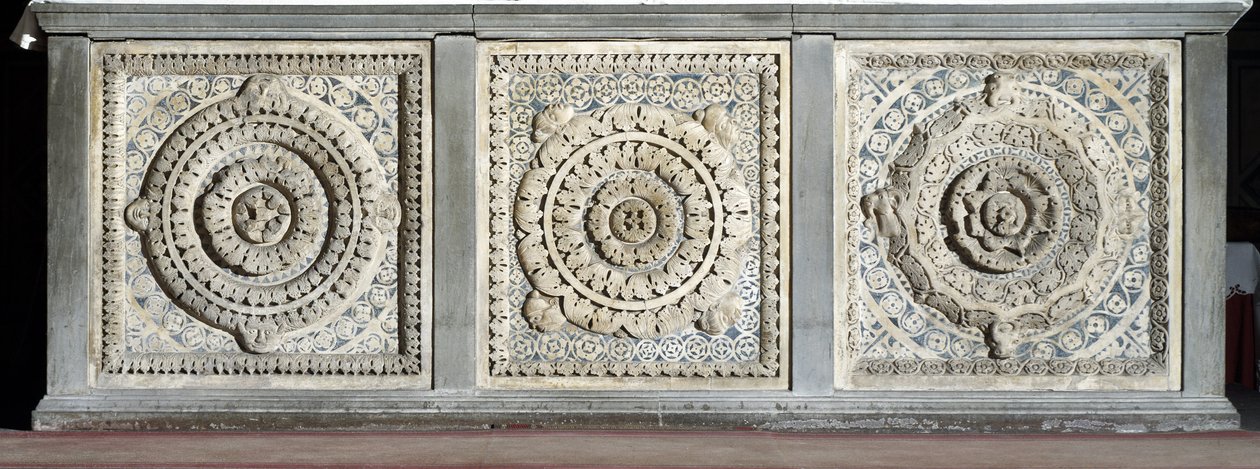 View of the Altar Consisting of Marble Trays by Romanesque