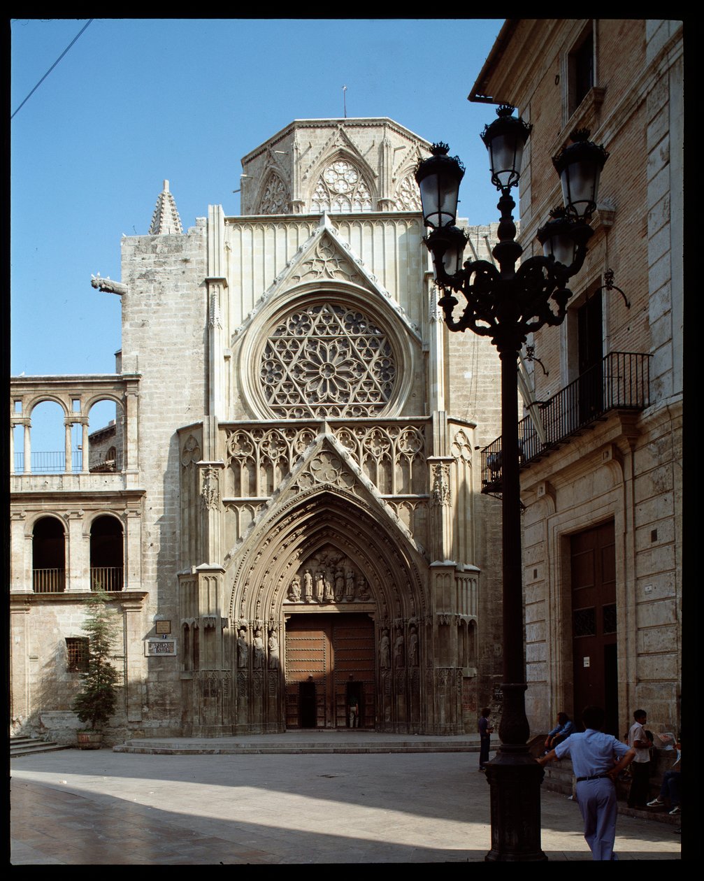 View of the Portal of the Apostles, Cathedral of Valencia, 14th Century, Spain by Romanesque
