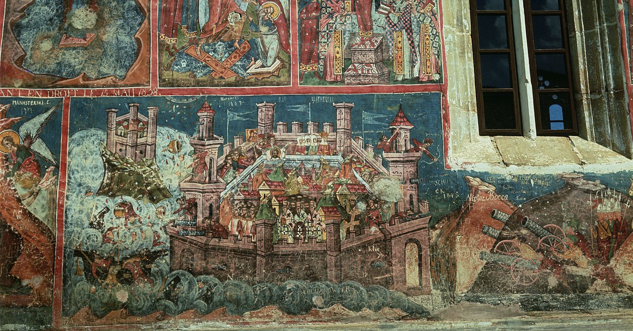 Siege of Constantinople by Sultan Mehmet II in 1453 by Romanian School
