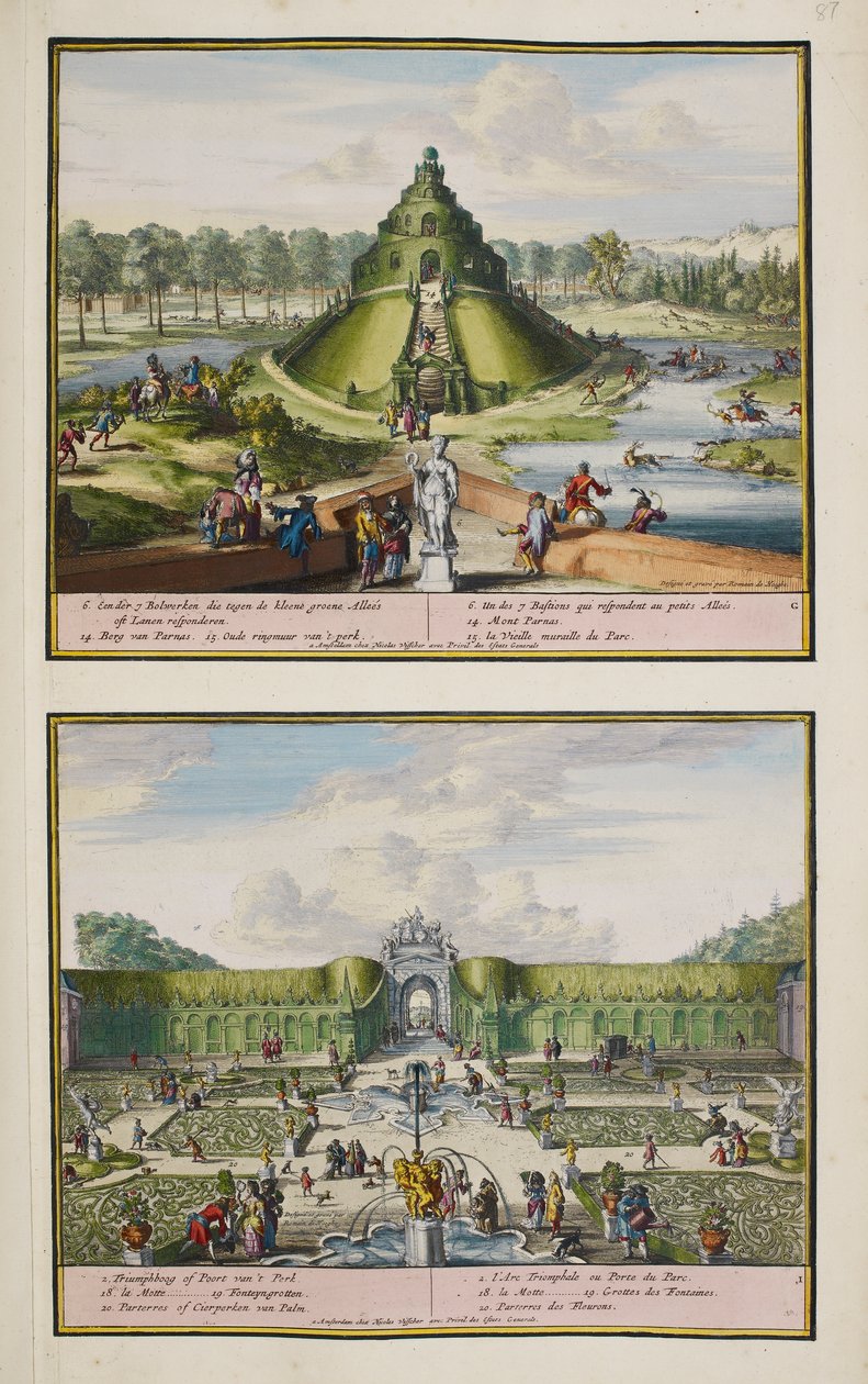 The Park at Enghien by Romeyn de (after) Hooghe