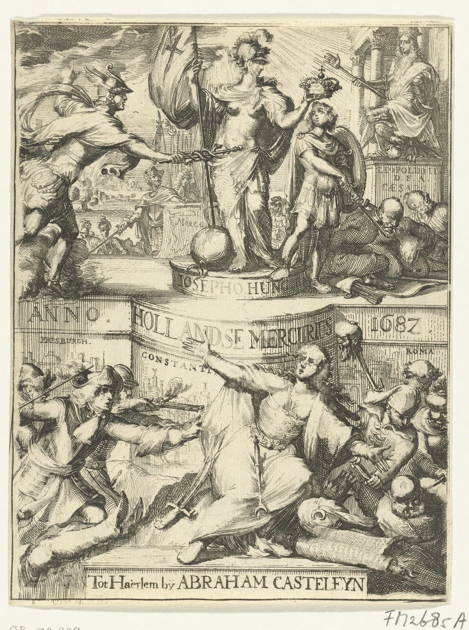 Title Page for the Dutch Mercury for the Year 1687 by Romeyn de Hooghe (attributed to)