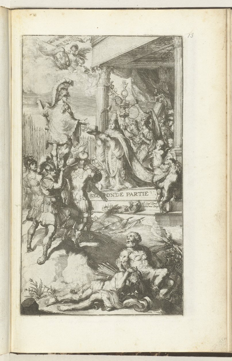 Title Print for the Second Part of Guerres de Flandres by Romeyn de Hooghe (attributed to)