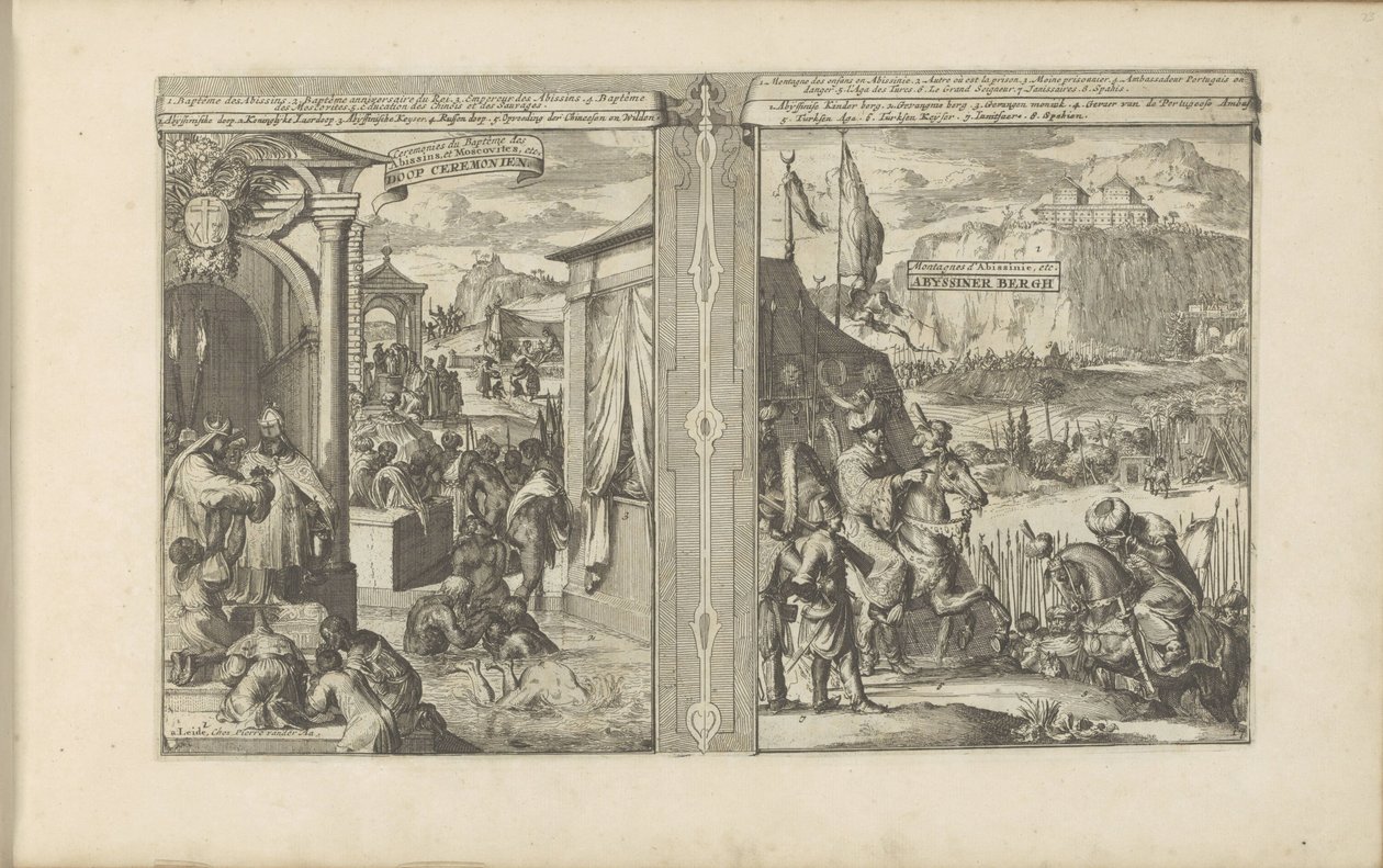Baptism Ceremonies; Mountain of Abyssinia by Romeyn de Hooghe
