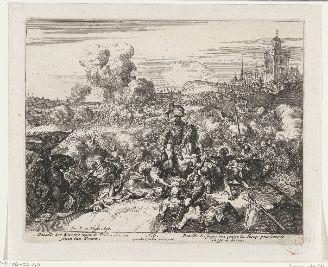 Battles Between Habsburgers and Turks Just Outside Vienna by Romeyn de Hooghe
