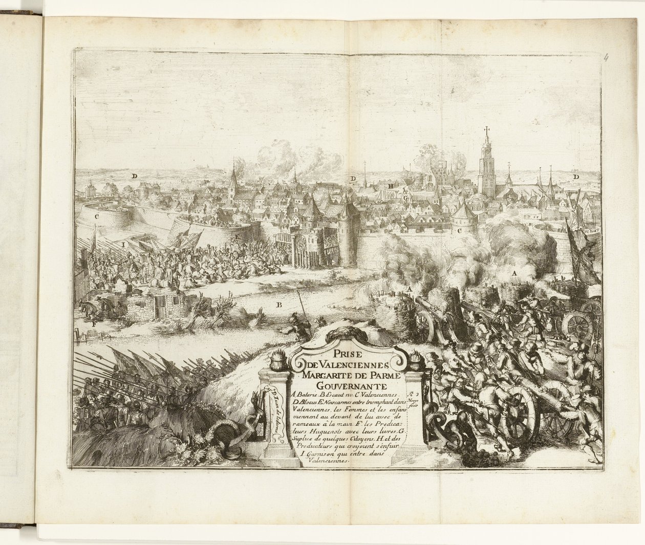 Capture of Valenciennes, 1567 by Romeyn de Hooghe