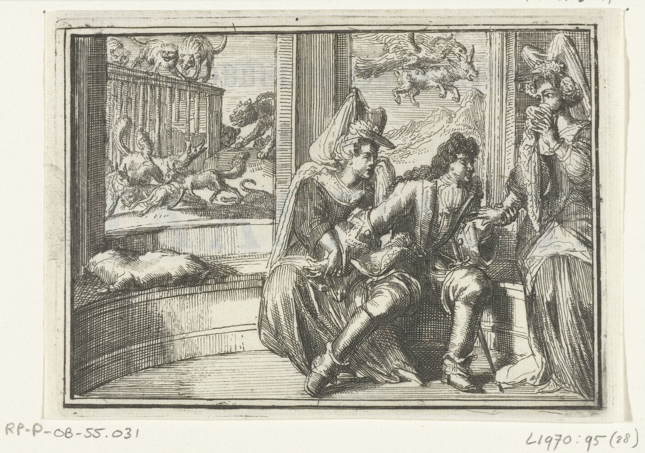 Title Page for the Pamphlet: The Bump in the Guard, on the Hare Hunt, 1702 by Romeyn de Hooghe